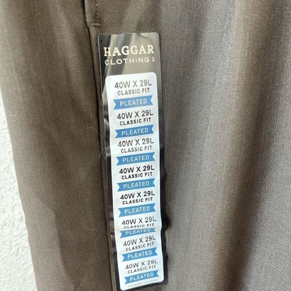 NWT Haggar Men’s Dress Pants Size 40W X 29L - Picture 2 of 8